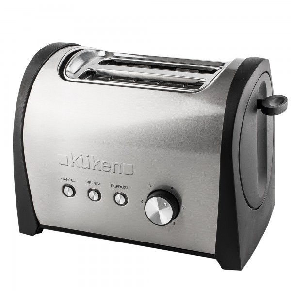 Tostadora inox 2 ranuras 800w. kuken