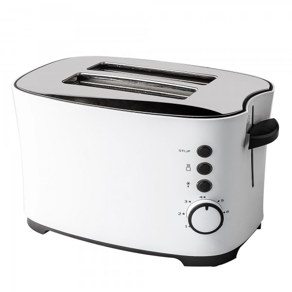 Tostadora blanca 2 ranuras  850w.kuken
