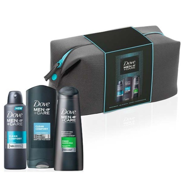 Dove set Men +Care Gel de Ducha 400 ml + Champú & Acondicionador 250 ml + Desodorante Spray 200 ml + Neceser