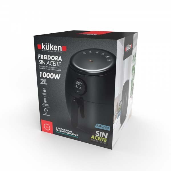 Freidora de aire digita Küken de 2 litros