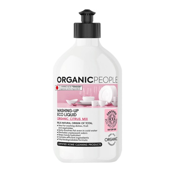 Lavavajillas manual ecológico con mezcla de cítricos orgánicos de Organic people