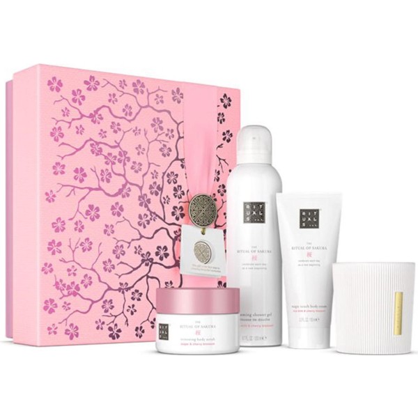 Rituals of sakura crema corporal 100ml + gel de baño 1u. + crema corporal 1u 1u. + vela 1u.